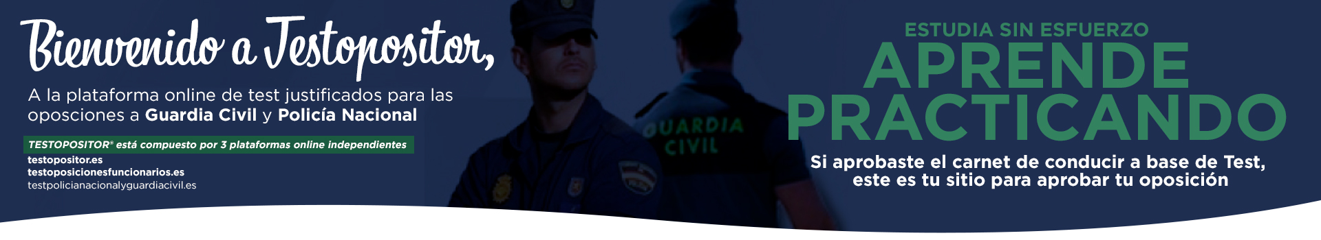 Test online justificados para las oposiciones a Guardia Civil y Policia Nacional